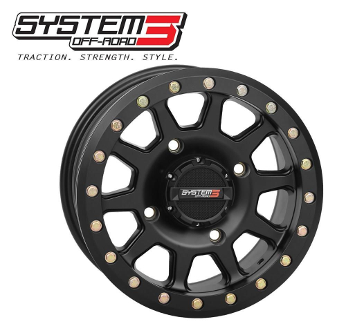 System 3 - System 3 SB-3 Beadlock Wheel - 15x7 - 5+2(+30mm) - 4/156 - Matte Black - 15S3-2156