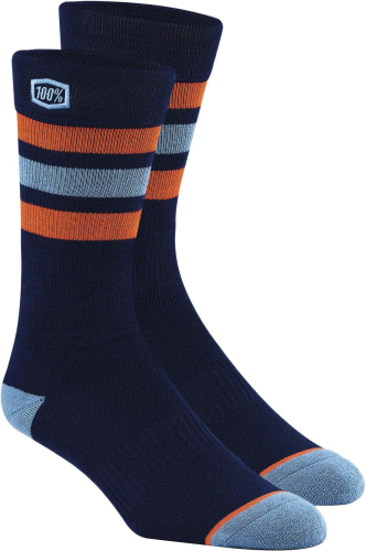 100% - 100% Stripes Socks - 24020-015-17 - Navy - Sm-Md