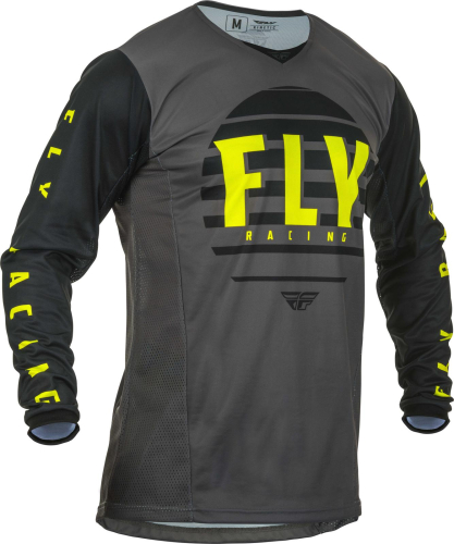 Fly Racing - Fly Racing Kinetic K220 Youth Jersey - 373-525YL - Black/Gray - Large