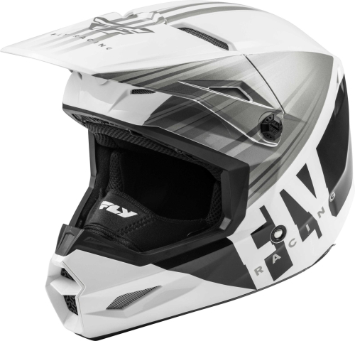 Fly Racing - Fly Racing Kinetic Cold Weather Helmet - 73-49462X - White/Black/Gray - 2XL