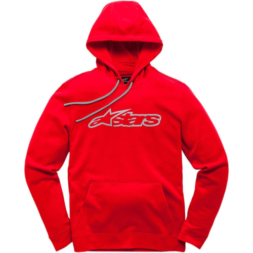 Alpinestars - Alpinestars Blaze Fleece Pullover Hoodie - 1037-53113-3011-XL - Red/Gray - X-Large