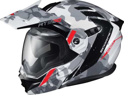 Scorpion - Scorpion EXO-AT950 Outrigger Helmet - 95-1625 - White/Gray - Large