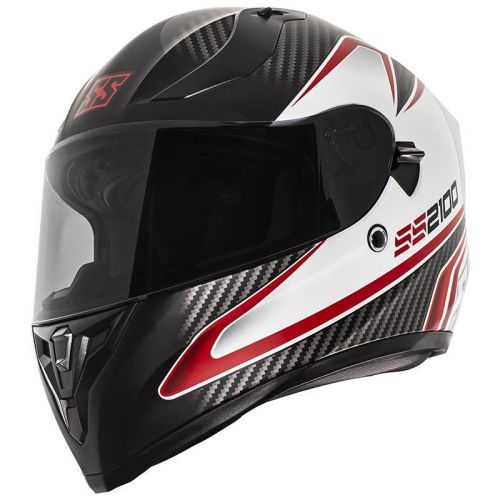 Speed & Strength - Speed & Strength SS2100 Circuit Helmet - 1111-0627-1052 - Black/White/Red - Small