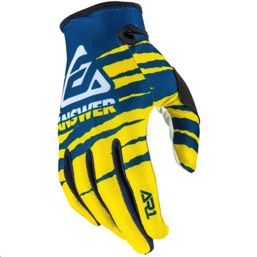 Answer - Answer AR1 Pro Glo Youth Gloves - 0402-2152-4852 - Yellow/Midnight/White - Small