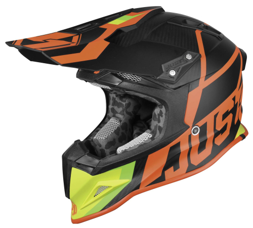 Just 1 - Just 1 J12 Unit Carbon Helmet - 6063230292045-06 - Red/Lime - X-Large