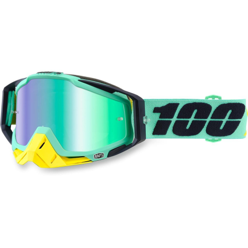 100% - 100% Racecraft Kloog Goggles - 50110-206-02 - Kloog / Light Green/Black / Green Lens - OSFM