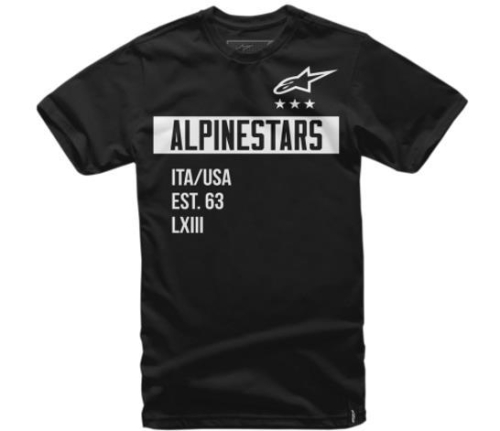 Alpinestars - Alpinestars Valiant T-Shirt - 10367200210XL - Black - X-Large