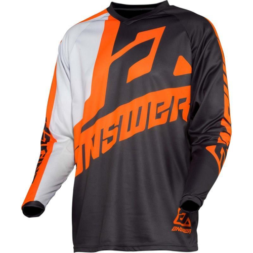 Answer - Answer Syncron Voyd Youth Jersey - 0409-2952-5151 - Charcoal/Gray/Orange - X-Small
