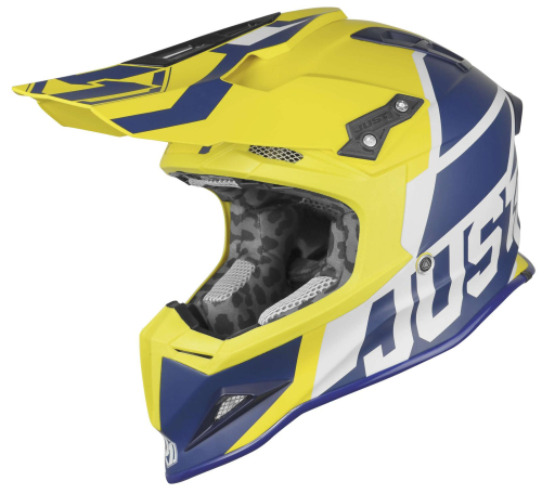 Just 1 - Just 1 J12 Unit Carbon Helmet - 6063230122045-03 - Blue/Yellow - Small
