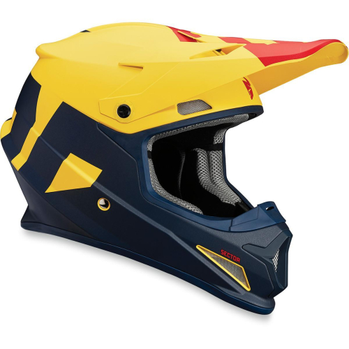 Thor - Thor Sector Level Helmet  - XF-2-0110-5154 - Matte Navy/Yellow - X-Small