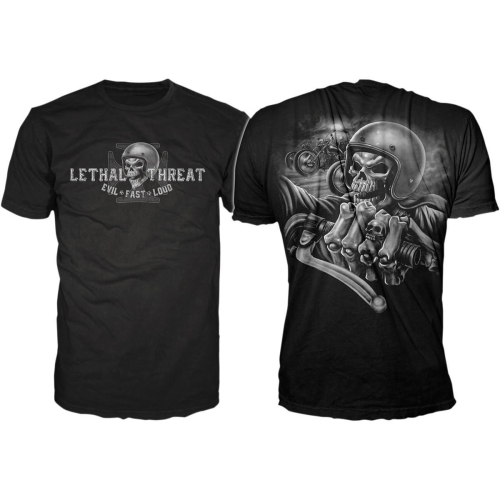 Lethal Threat - Lethal Threat Skull Crew T-Shirt - LT20249M - Black - Medium