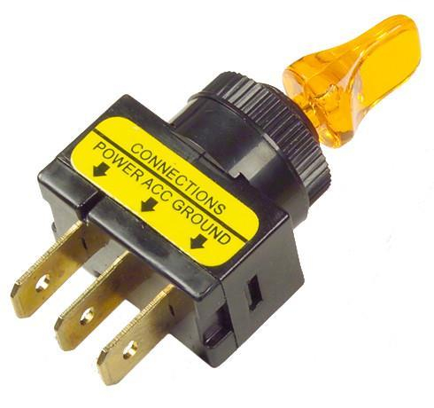 Grote - Grote Electrical Switch - On/Off - 20 Amp - Lighted - Yellow - 82-1910