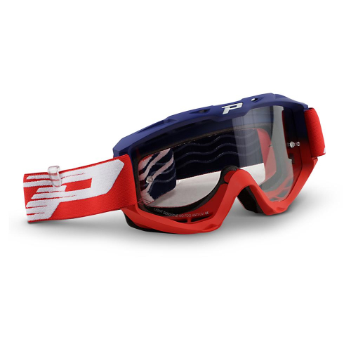 Pro Grip - Pro Grip 3450 Riot Goggles - PZ3450BLRO - Blue/Red / Light Sensitive Clear Lens - OSFA