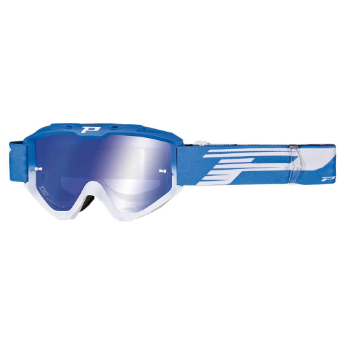 Pro Grip - Pro Grip 3450 Riot Goggles - PZ3450AZBIFL - Light Blue/White / Mirrored Lens - OSFA