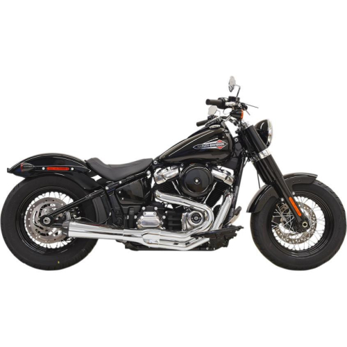 Bassani Manufacturing - Bassani Manufacturing Road Rage III Exhaust System - Chrome with Partial Stainless Steel Heat Shields - 1S52R