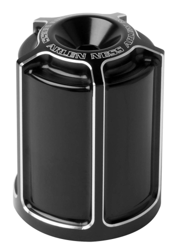Arlen Ness - Arlen Ness 10-Gauge Oil Filter Housing - Black - V-1399
