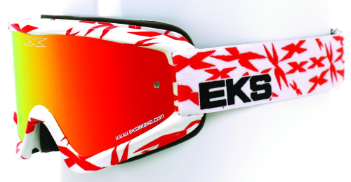 EKS Brand - EKS Brand Go-X Scatter X Goggles - 06710635 - White/Red / Mirror Red Lens - OSFM