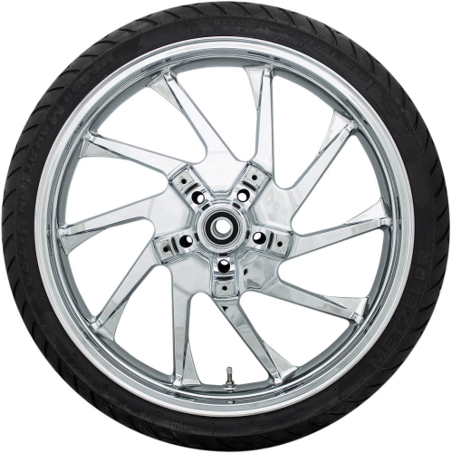 Coastal Moto - Coastal Moto Precision Cast Hurricane 3D Front Wheel with Tire - 21in. x 3.5in. - Chrome - METHUR213CH-ABS