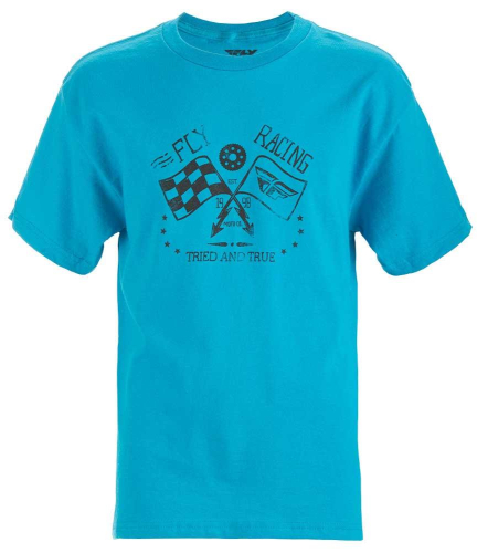 Fly Racing - Fly Racing Tried and True Youth T-Shirt - 352-1108L - Turquoise - Large