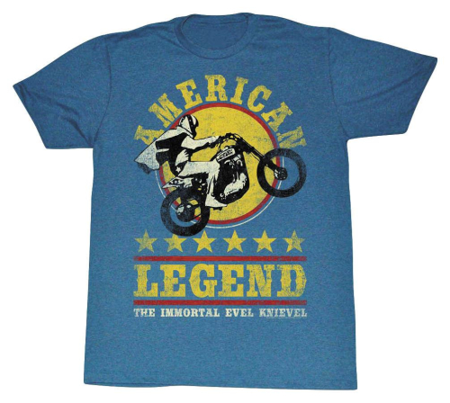 Evel Knievel - Evel Knievel American Legend T-Shirt - EK543-2XL - Blue - 2XL