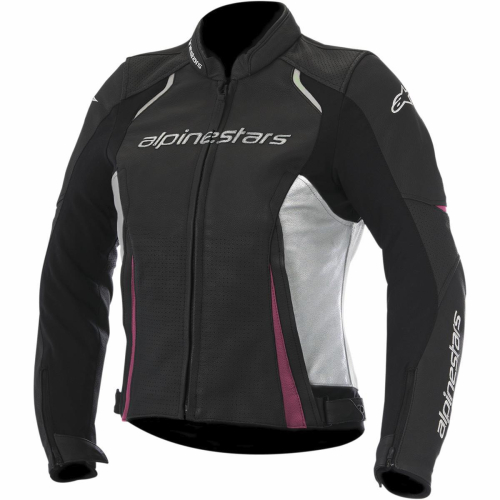 Alpinestars - Alpinestars Stella Devon Airflow Womens Leather Jacket - 3112116123942 - Black/White/Pink - 6