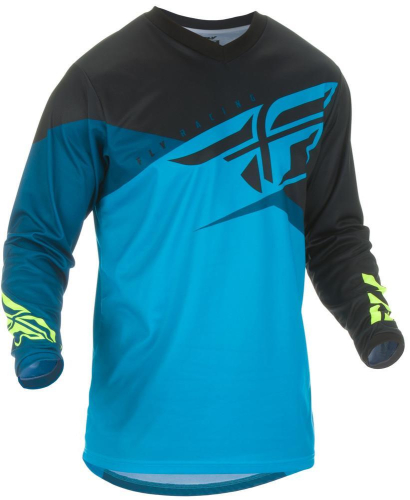 Fly Racing - Fly Racing F-16 Youth Jersey - 372-921YL - Blue/Black/Hi-Vis - Large