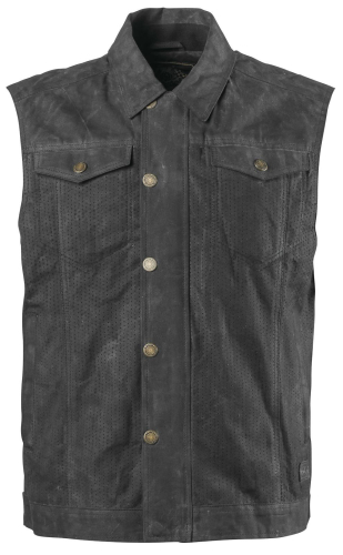 RSD - RSD Ramone Perforated Waxed Cotton Vest - 0814-0502-0053 - Black - Medium