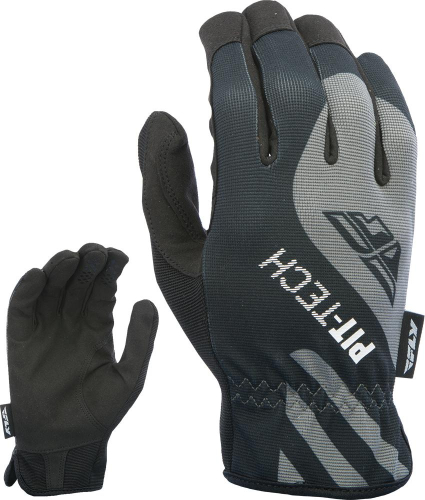 Fly Racing - Fly Racing Pit Tech Lite Gloves (2017) - 370-04008 - Black - 8