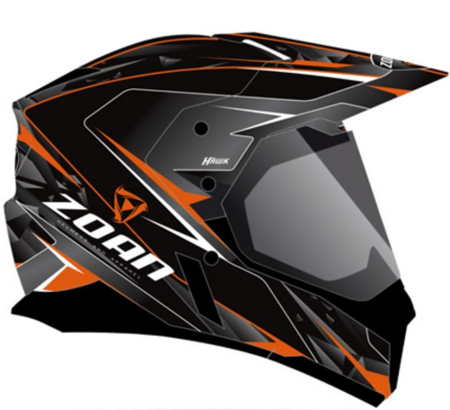Zoan - Zoan Synchrony Duo-Sport Hawk Graphics Helmet - 521-583 - Orange - X-Small