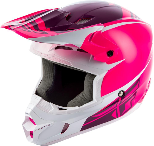 Fly Racing - Fly Racing Kinetic Sharp Youth Helmet - 73-3409-1 - Pink/White - Small