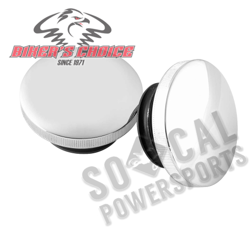 Bikers Choice - Bikers Choice Billet Vented Gas Cap with Check Valve and Non-Vented Cap Set - 022074