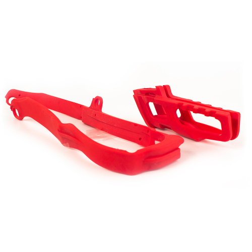 UFO Plastics - UFO Plastics Chain Guide and Swingarm Slider Kit - Red - HO04633-070