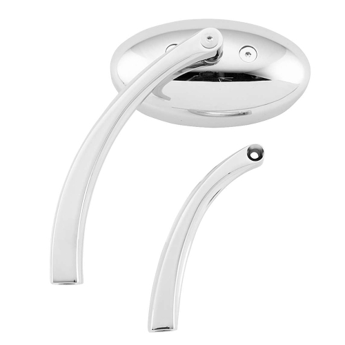Bikers Choice - Bikers Choice Oval Girder Curved Stem Mirror - 270520