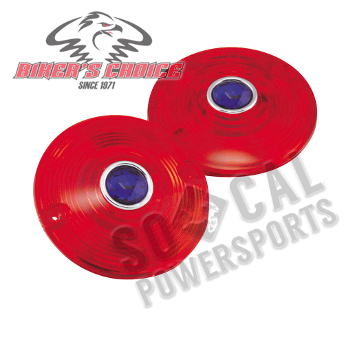 Bikers Choice - Bikers Choice Blue Dot Turn Signal Lenses - 74225