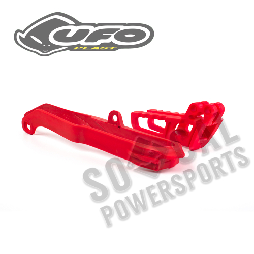 UFO Plastics - UFO Plastics Chain Guide and Swingarm Slider Kit - Red - HO04632-070