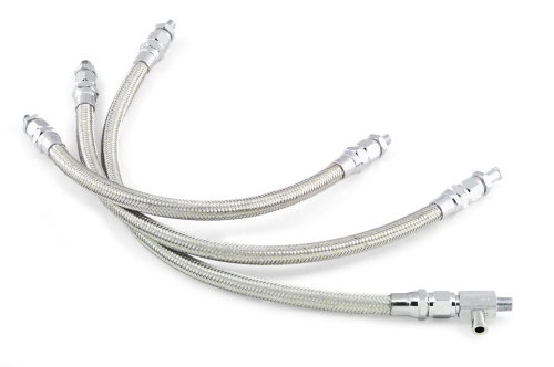 Bikers Choice - Bikers Choice Braided Steel Oil Line Set - 73071S6