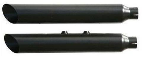 Rush Exhaust - Rush Exhaust 3in. Slip-On Mufflers - 2.00in. Baffle - Baloney Cut - Black - 26414-200