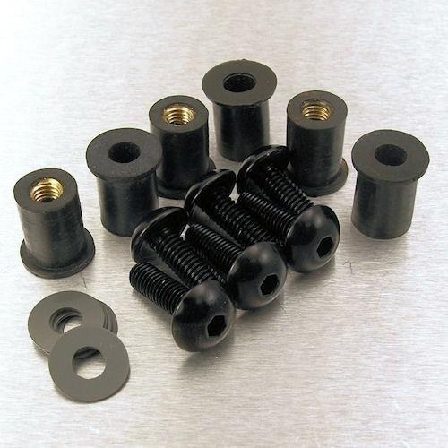 Pro Bolt - Pro Bolt Aluminum Windscreen Screw Kit - Black/4mm Bolt Kit - SKDUC9-BK