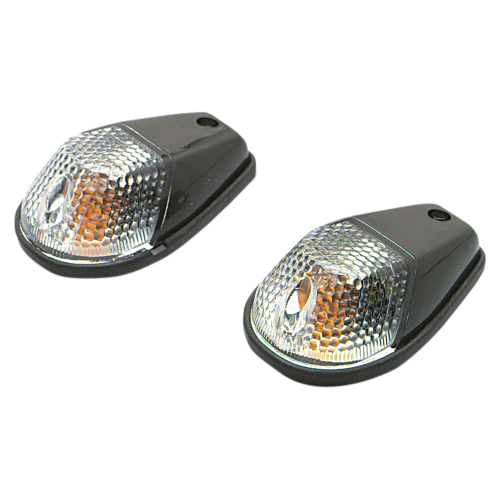 K&S Technologies - K&S Technologies Flush Mount Marker Lights - Black/Clear Lens - Single Filament - 25-8022