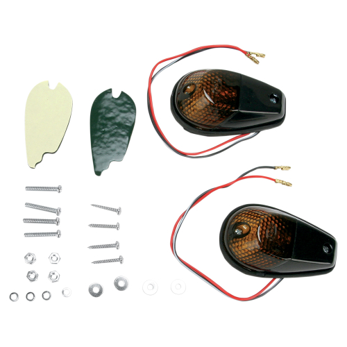 K&S Technologies - K&S Technologies Flush Mount Marker Lights - Black/Smoke Lens - Single Filament - 25-8068