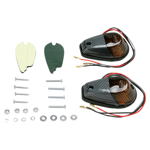 K&S Technologies - K&S Technologies Flush Mount Marker Lights - Carbon/Smoke Lens - Dual Filament - 25-8146