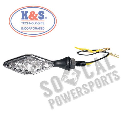 K&S Technologies - K&S Technologies LED Ultra Mini Stalk Marker Lights - Diamond Black Body with Rim - 25-8920