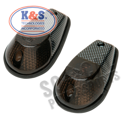 K&S Technologies - K&S Technologies Flush Mount Marker Lights - Carbon/Smoke Lens - Single Filament - 25-8026
