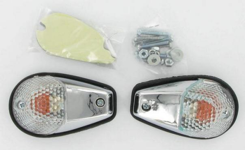 K&S Technologies - K&S Technologies Flush Mount Marker Lights - Chrome/Clear Lens - Single Filament - 25-8238