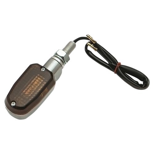 K&S Technologies - K&S Technologies Polished Aluminum Marker Lights - Oblong with Smoke Lens - Single Filament - 25-8302