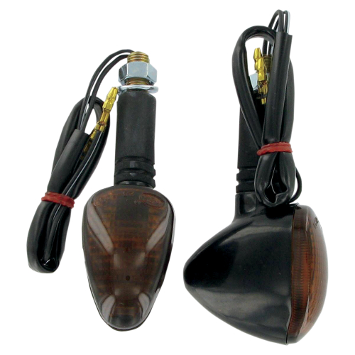 K&S Technologies - K&S Technologies Compact Flexible Marker Lights - Black/Smoke Single Filament - 25-8401