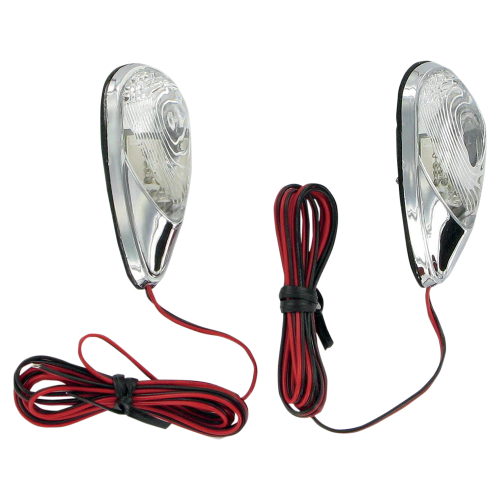 K&S Technologies - K&S Technologies LED Flush-Mount Mini Marker Lights - Bolt Mount - Chrome/Red LED - 25-9501B