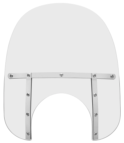 Memphis Shades - Memphis Shades Memphis Fats Windshield (11in. Cutout) - 17in. - Clear - MEM6810