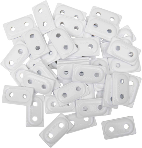 Woodys - Woodys Double Digger Aluminum Support Plates - 5/16in. - White (48pk.) - ADD2-3815-B