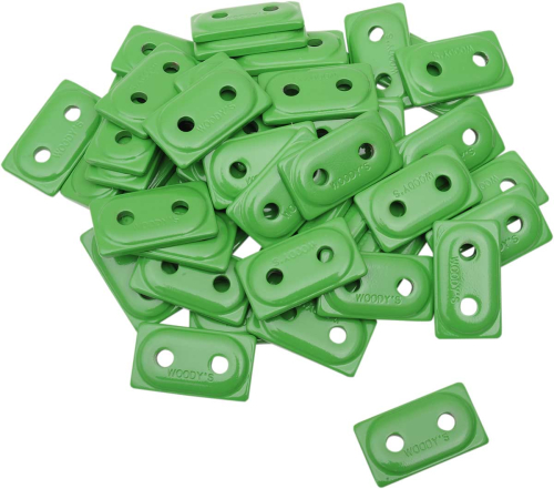 Woodys - Woodys Double Digger Aluminum Support Plates - 5/16in. - Green (48pk.) - ADD2-3780-B